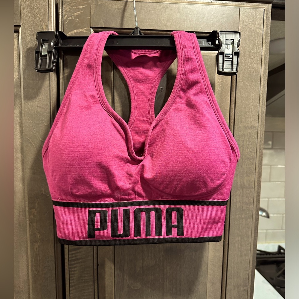 Puma Sports Bra, Seamless,  Solstice Low Impact Racerback Sports Bra, si…